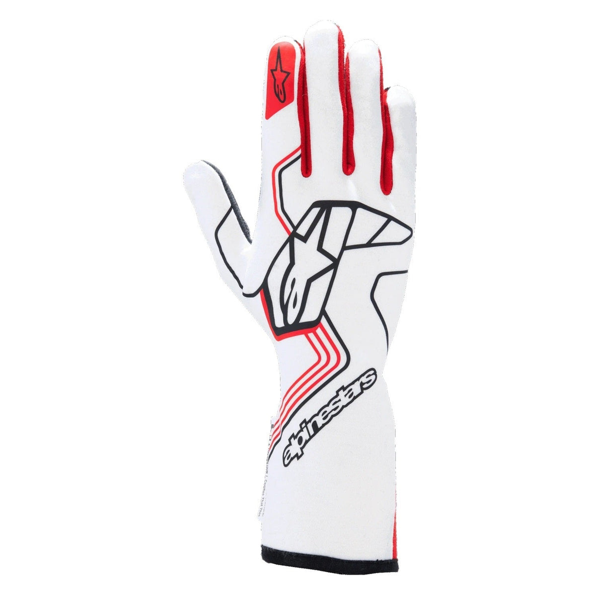 Glove Tech-1 Race V4 White / Red Medium - 355202423M