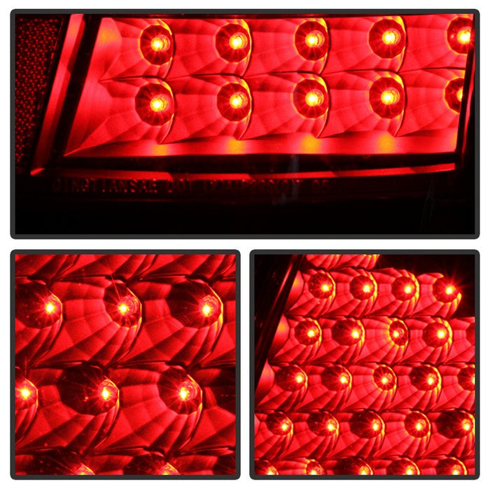 SPYDER Xtune Chrysler 300 05-07 LED Tail Lights Black ALT-JH-CHR305-LED-BK 9027567