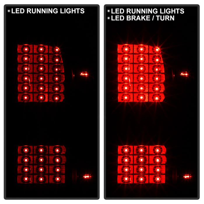 SPYDER xTune Chevy 1500 14-16 / Silverado 2500HD/3500HD LED Tail Lights - Black Smoked ALT-JH-CS14-LED-BSM 9036552