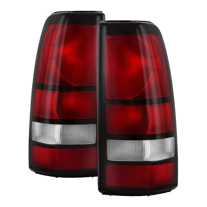 FR SPORT SPYDER Xtune Chevy Silverado 99-02 / GMC Sierra 99-06 OE Style Tail Lights Red Clear...