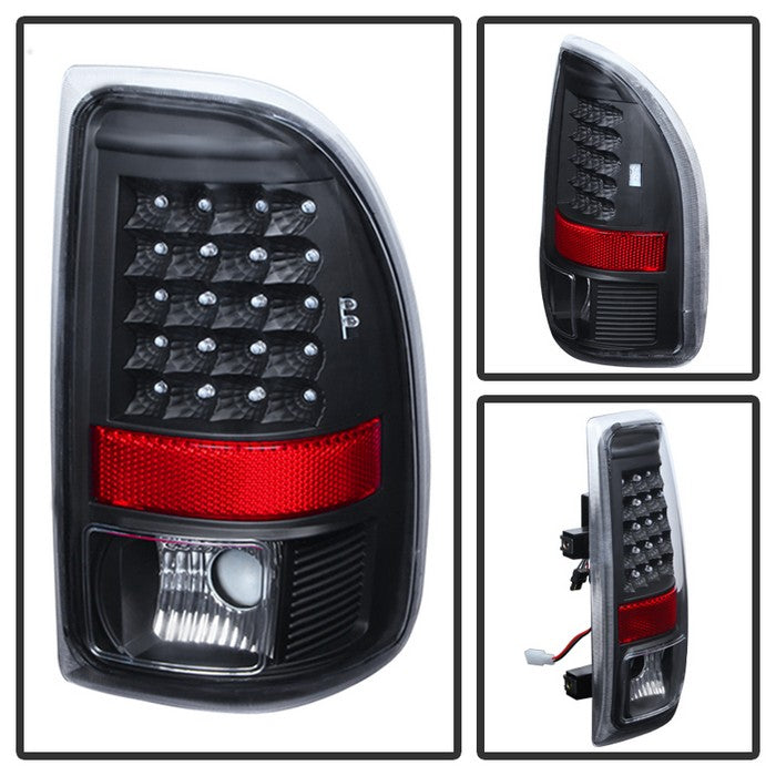 SPYDER Xtune Dodge Dakota 97-04 LED Tail Lights Black ALT-JH-DDAK97-LED-BK 9027017