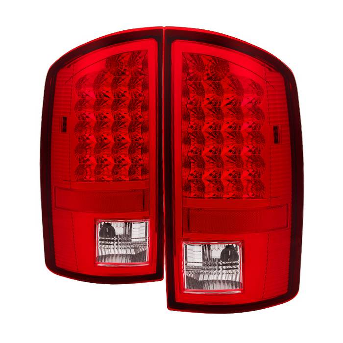 FR SPORT SPYDER Xtune Dodge Ram 07-08 1500 / Ram 07-09 2500/3500 LED Tail Lights Red Clear...