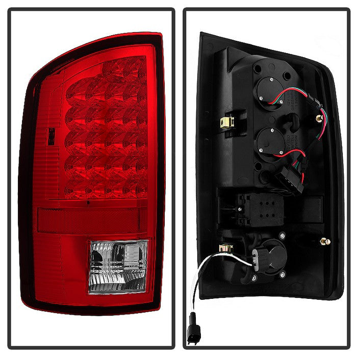 FR SPORT SPYDER Xtune Dodge Ram 07-08 1500 / Ram 07-09 2500/3500 LED Tail Lights Red Clear...