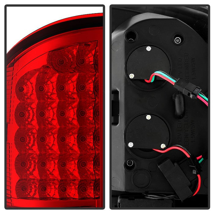FR SPORT SPYDER Xtune Dodge Ram 07-08 1500 / Ram 07-09 2500/3500 LED Tail Lights Red Clear...