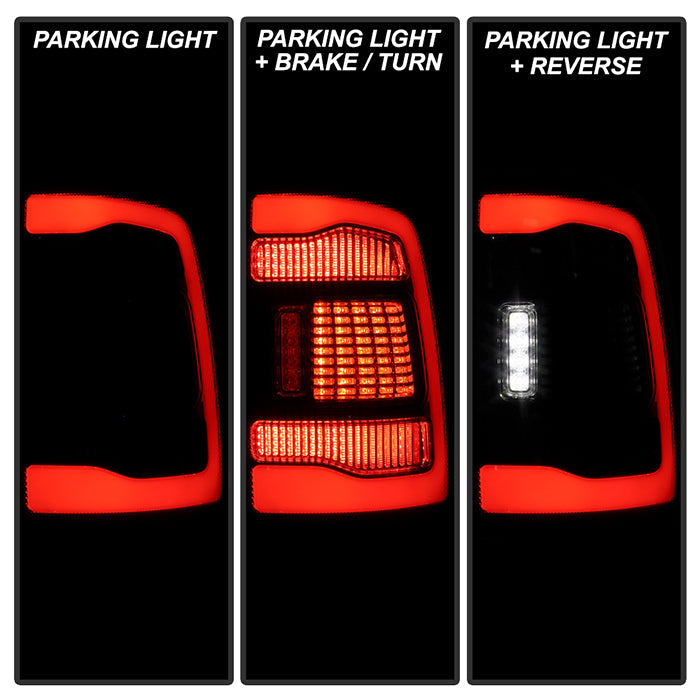 SPYDER xTune 09-18 Dodge Ram 1500 / 10-19 2500/3500 LED Tail Lights ALT-JH-DRAM10-LED-BSM 9951992