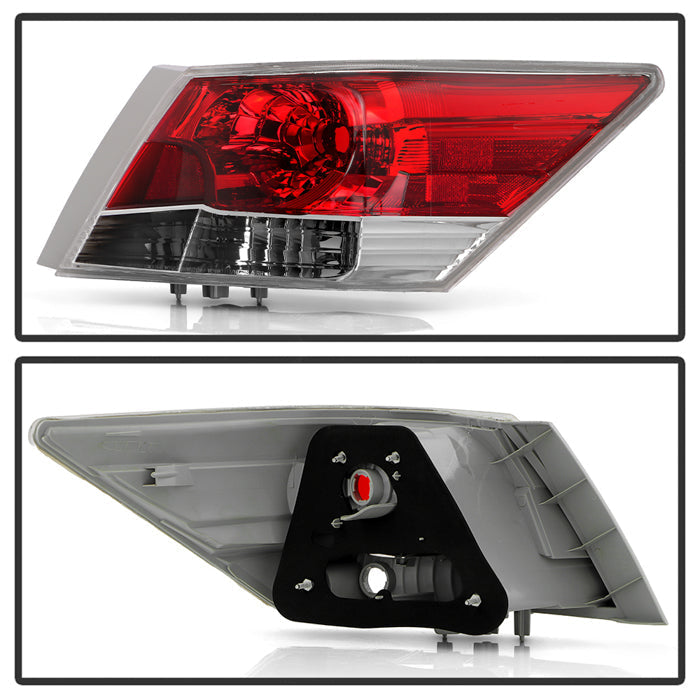 SPYDER 08-12 Honda Accord 4Dr OEM Style Tail Lights -Set - Red Clear (ALT-JH-HA084D-OE-RC) 9054693