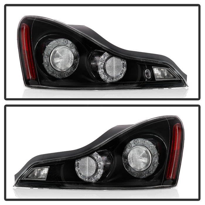 FR SPORT SPYDER 08-13 Infiniti G35 G37 Coupe Only / Q60 14-15 OEM Style Tail Lights - Black...