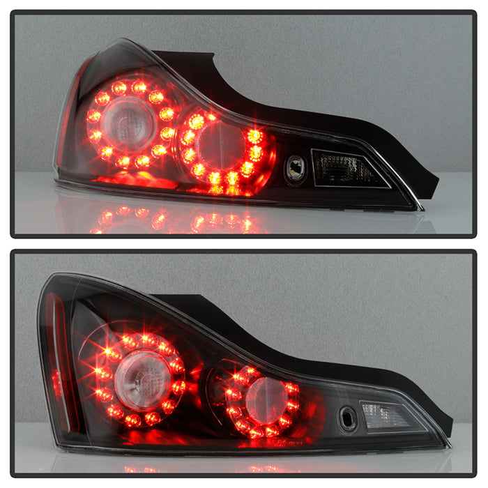 FR SPORT SPYDER 08-13 Infiniti G35 G37 Coupe Only / Q60 14-15 OEM Style Tail Lights - Black...
