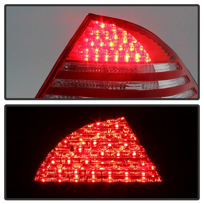 FR SPORT SPYDER Xtune Mercedes Benz W220 S-Class 00-05 LED Tail Lights Red Clear...