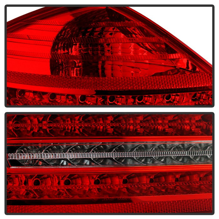 SPYDER Xtune Mercedes Benz W221 S-Class 07-09 LED Tail Lights Red Clear ALT-JH-MBW221-LED-RC 9028458