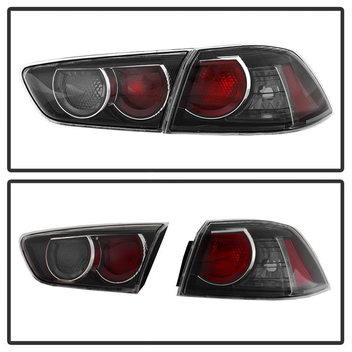 FR SPORT SPYDER xTune 08-15 Mitsubishi Lancer OE Style Tail Lights - Black Smoke...
