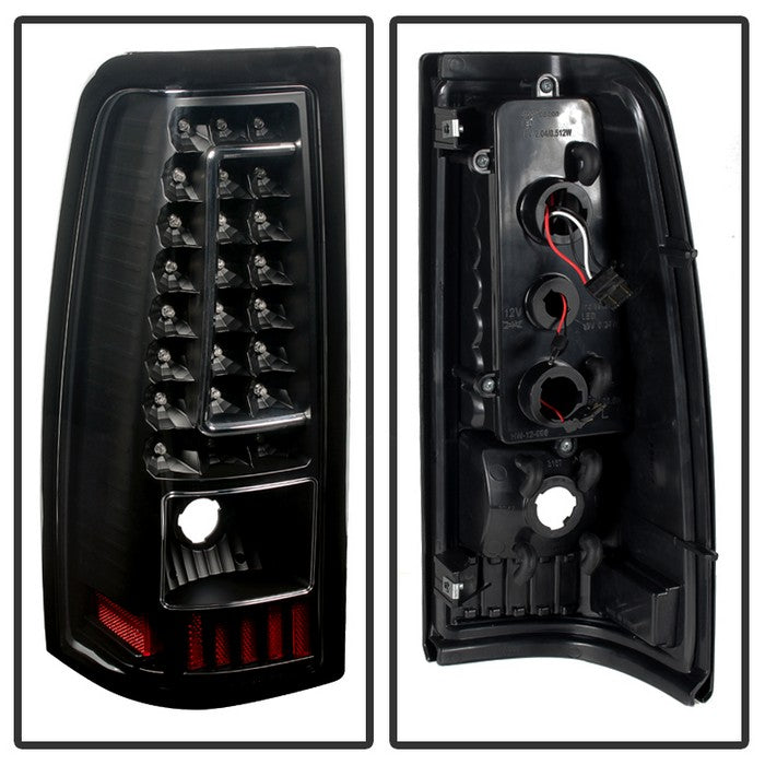 SPYDER Xtune Chevy Silverado 1500-2500-3500 03-06 C-Shape LED Tail Lights Black ALT-ON-CS03-G2-LED-BK 5081261