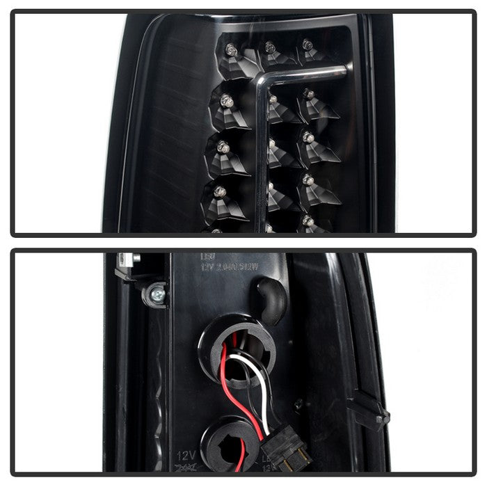 SPYDER Xtune Chevy Silverado 1500-2500-3500 03-06 C-Shape LED Tail Lights Black ALT-ON-CS03-G2-LED-BK 5081261