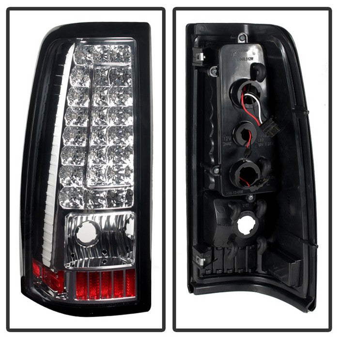 SPYDER Xtune Chevy Silverado 1500-2500-3500 03-06 C-Shape LED Tail Lights Chrome ALT-ON-CS03-G2-LED-C 5081278