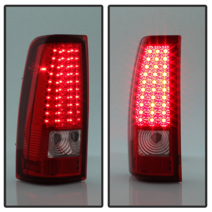 SPYDER Xtune Chevy Silverado 1500/2500/3500 03-06 LED Tail Lights Red Clear ALT-ON-CS03-LED-RC 5008787