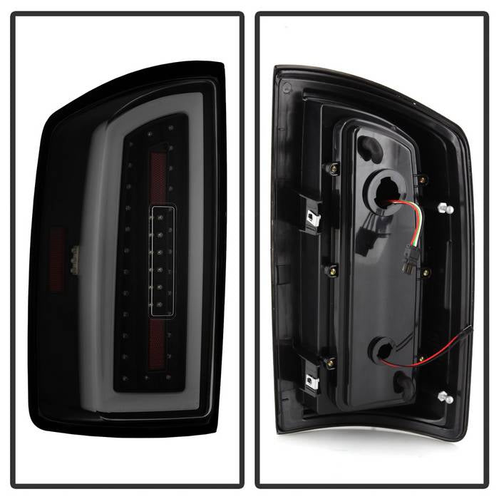 SPYDER xTune 07-08 Dodge Ram 1500 Light Bar LED Tail Lights - Blk Smoke ALT-ON-DRAM06-LBLED-BSM 9044007