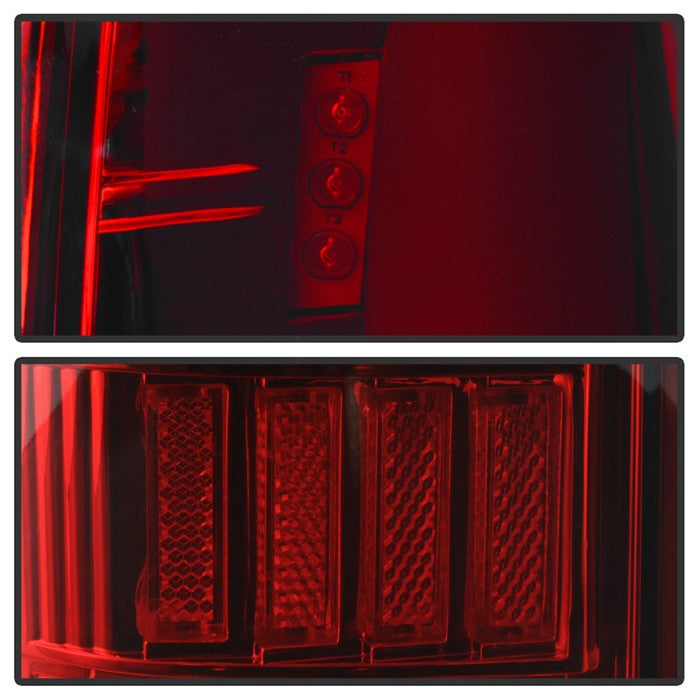 SPYDER xTune Ford F150 Styleside 97-03 Light Bar LED Tail Lights - Red Clear ALT-ON-FF15097-LBLED-RC 5082091