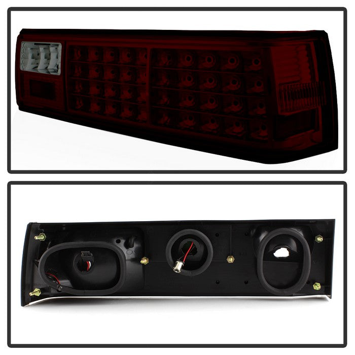 SPYDER Xtune Ford MUStang 87-93 LED Tail Lights Red Smoke ALT-ON-FM87-LED-RS 5012999