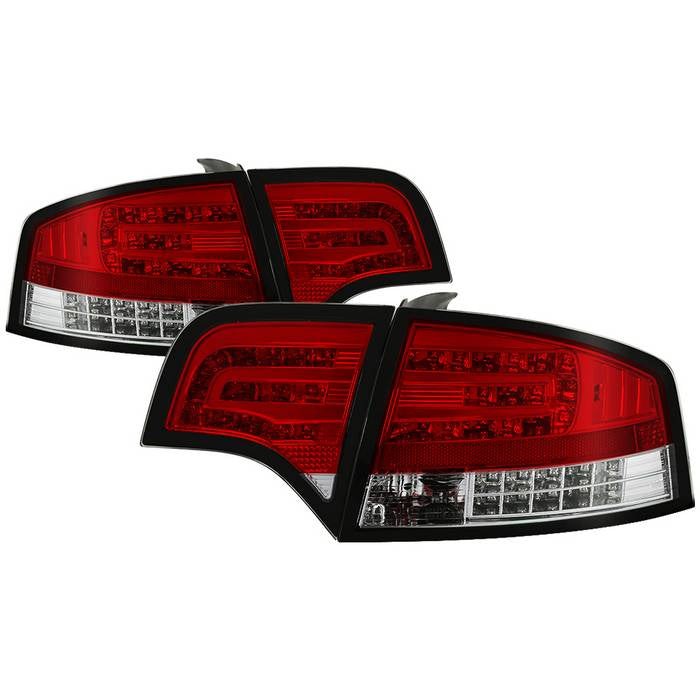 Spyder Audi A4 4Dr 06-08 LED Tail Lights Red Clear ALT-YD-AA406-G2-LED-RC 5029294