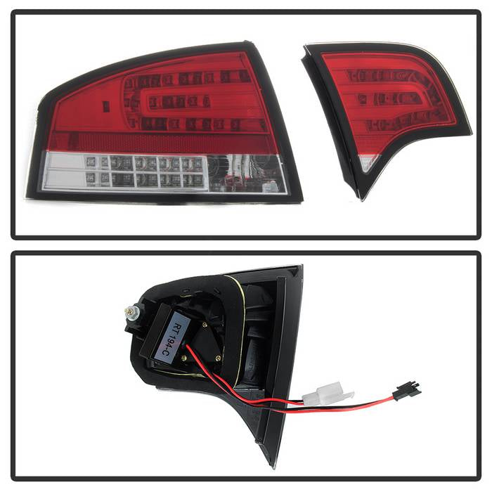 Spyder Audi A4 4Dr 06-08 LED Tail Lights Red Clear ALT-YD-AA406-G2-LED-RC 5029294