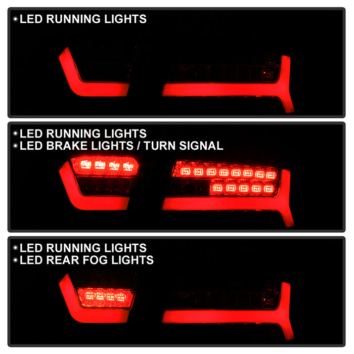 Spyder 09-12 Audi A6 LED Tail Lights - Black (ALT-YD-AA609-LED-BK) 5085160