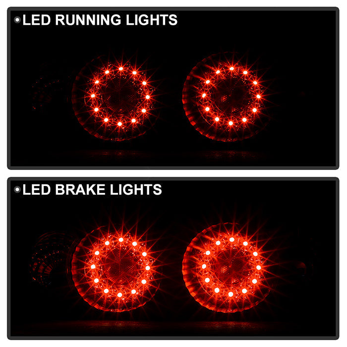 Spyder Acura RSX 02-04 LED Tail Lights Black ALT-YD-ARSX02-LED-BK 5000361