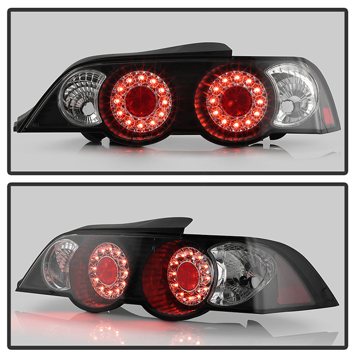 Spyder Acura RSX 02-04 LED Tail Lights Black ALT-YD-ARSX02-LED-BK 5000361