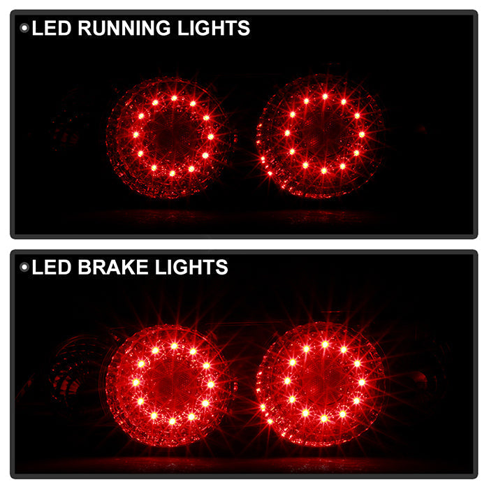 Spyder Acura RSX 02-04 LED Tail Lights Red Clear ALT-YD-ARSX02-LED-RC 5000385