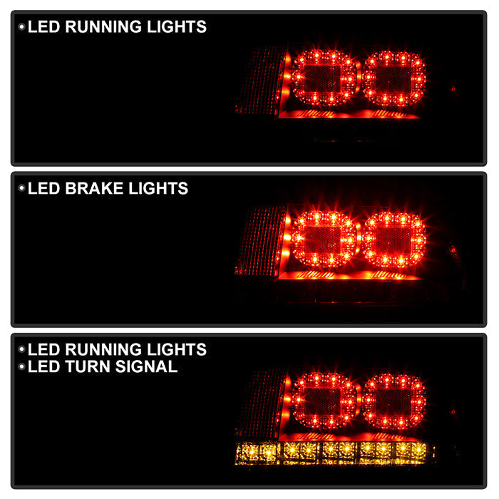 Spyder Audi TT 00-06 LED Tail Lights Black ALT-YD-ATT99-LED-BK 5000422