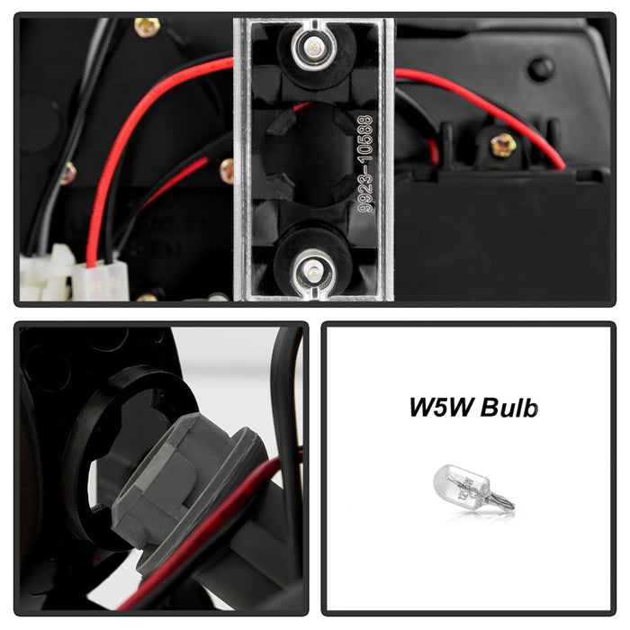 Spyder BMW E46 3-Series 99-01 4Dr Light Bar Style LED Tail Lights Black ALT-YD-BE4699-4D-LBLED-BK 5037695