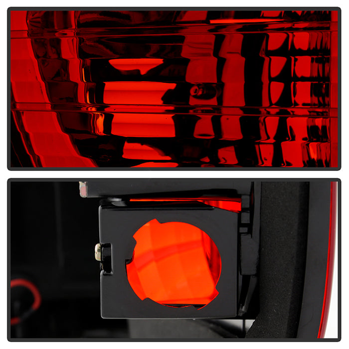 Spyder BMW E53 X5 00-06 4PCS LED Tail Lights Red Clear ALT-YD-BE5300-LED-RC 5000804