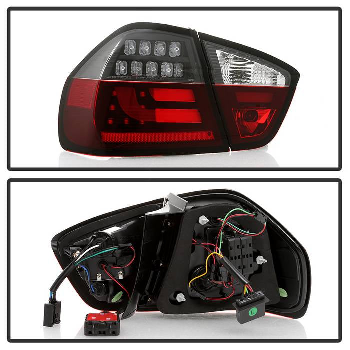 Spyder BMW E90 3-Series 06-08 4Dr LED Indicator LED Tail Lights Blk ALT-YD-BE9006-LBLED-G2-BK 5071958