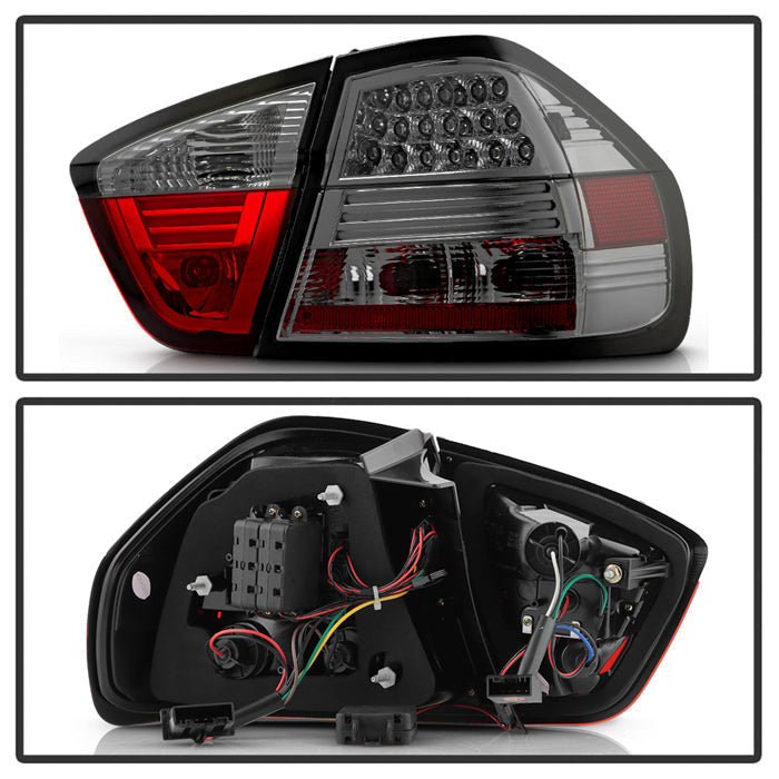 Spyder BMW E90 3-Series 06-08 4Dr LED Tail Lights Smoke ALT-YD-BE9006-LED-SM 5000927