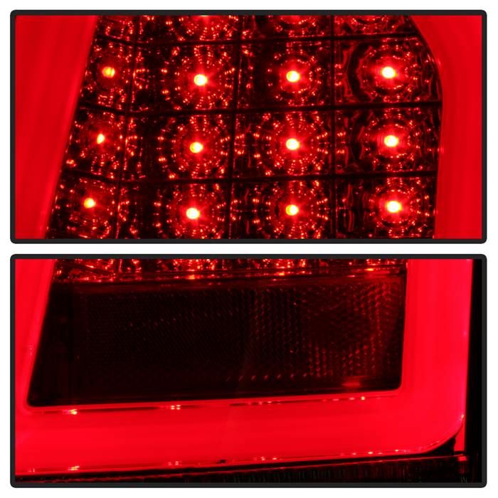 Spyder 05-07 Chrysler 3000C Verison 2 Light Bar LED Tail Lights - Red Clear (ALT-YD-C305V2-LED-RC) 5083364