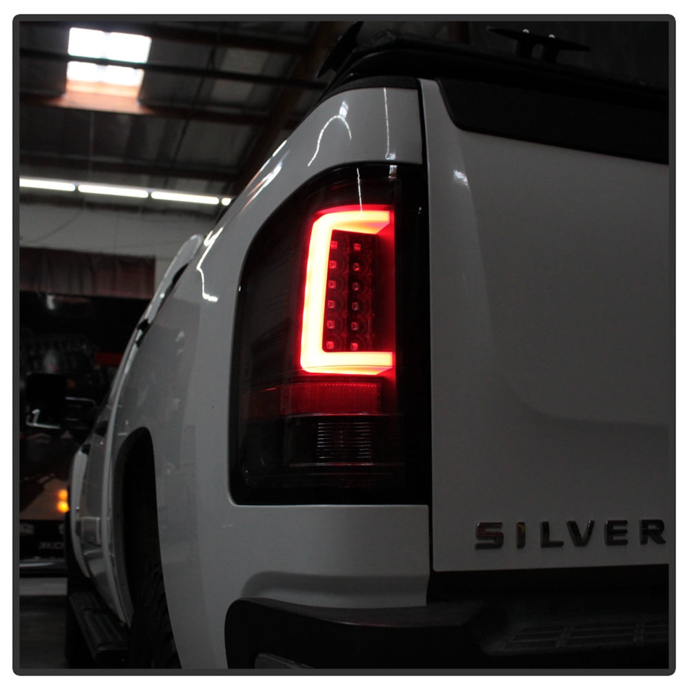 Spyder 07-13 Silverado (Will Not Work w/2010 921 Bulb) V3 LED Tail Lghts Blk ALT-YD-CS07V3-LBLED-BK 5084088