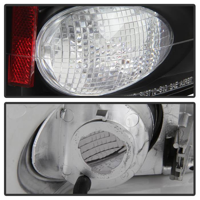 FR SPORT Spyder Chevy S10 94-04/GMC Sonoma 94-04/Isuzu Hombre 96-00 Euro Tail Lights Blk...