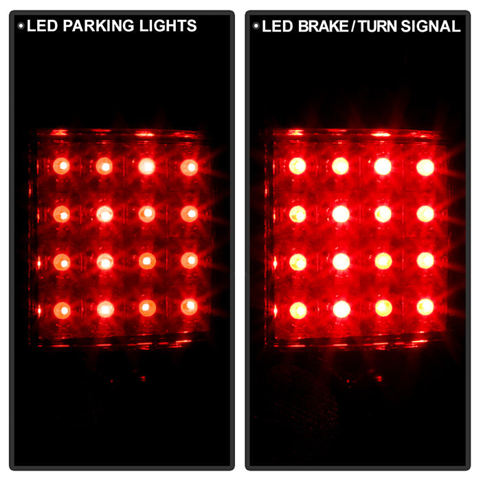 FR SPORT Spyder Chevy S10 94-04 /Isuzu Hombre 96-00 LED Tail Lights Red Clear...