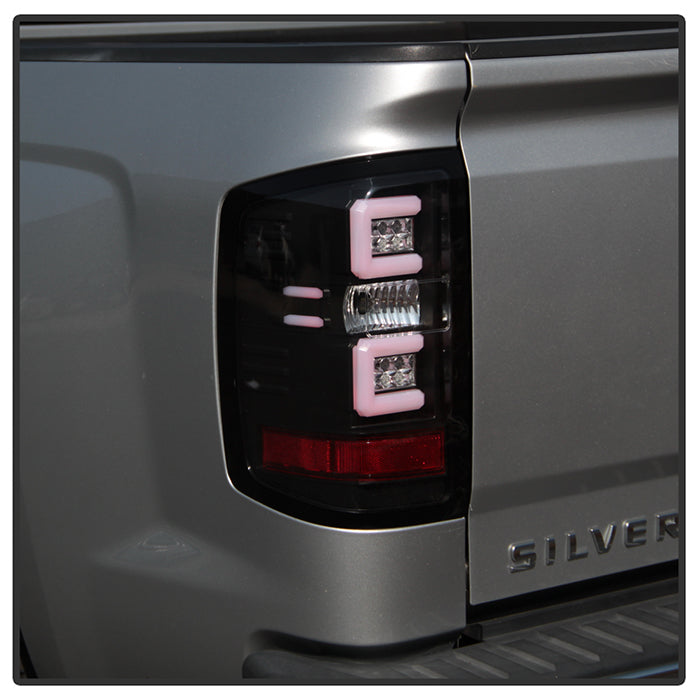 Spyder Chevy 1500 14-16 Light Bar LED Tail Lights Blk ALT-YD-CS14-LBLED-BK 5079985