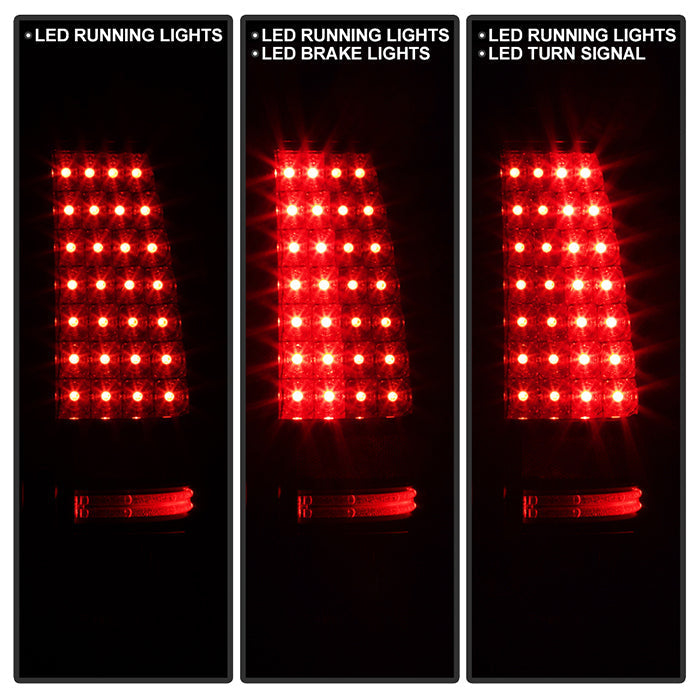 Spyder Chevy Silverado 1500 99-02 (Not Fit Stepside) LED Tail Lights Blk ALT-YD-CS99-LED-BK 5002044