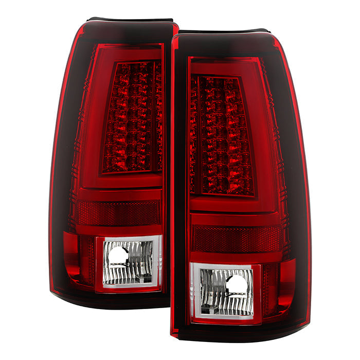 Spyder Chevy Silverado 1500/2500 99-02 Version 2 LED Tail Lights - Red Clear ALT-YD-CS99V2-LED-RC 5081872
