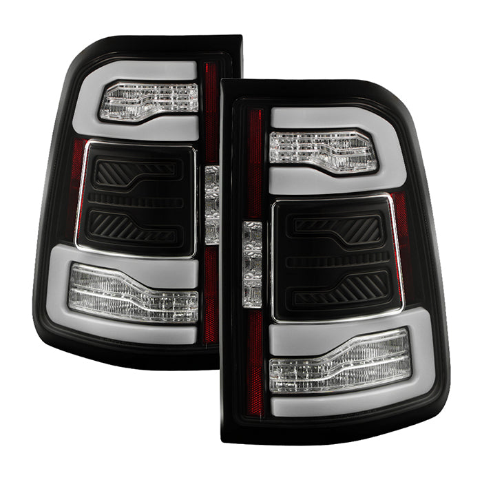 SPYDER Dodge RAM 1500 19-21 Factory LED Model LED Tail Lights - Red Clear ALT-YD-DR19LED-SEQ-BK 5088505