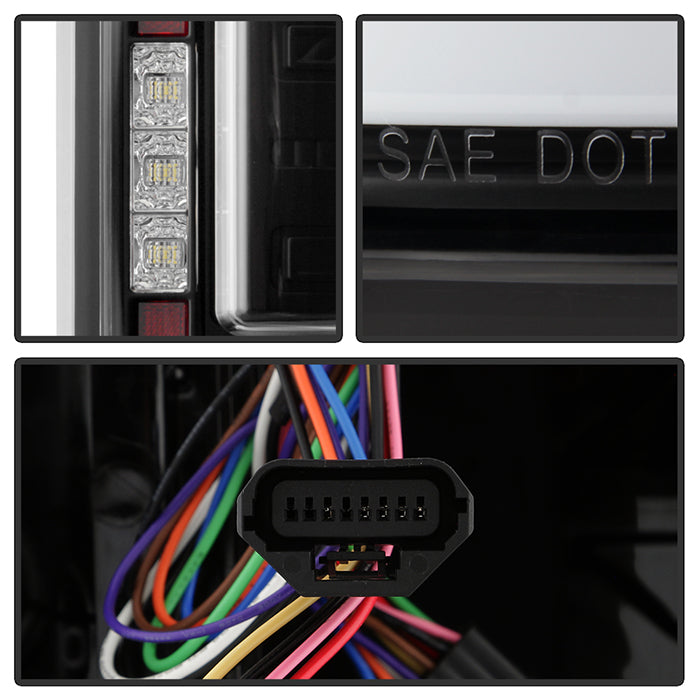 SPYDER Dodge RAM 1500 19-21 Factory LED Model LED Tail Lights - Red Clear ALT-YD-DR19LED-SEQ-BK 5088505