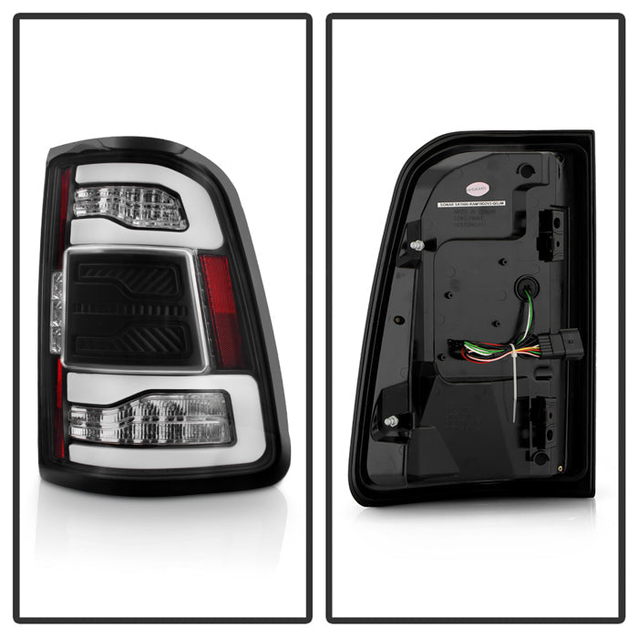 SPYDER Apex 19-23 Dodge Ram 1500 (w/ Factory LED) LED Tail Light - Black (ALT-YD-DR19LEDT2-SEQ-BK) 5089144