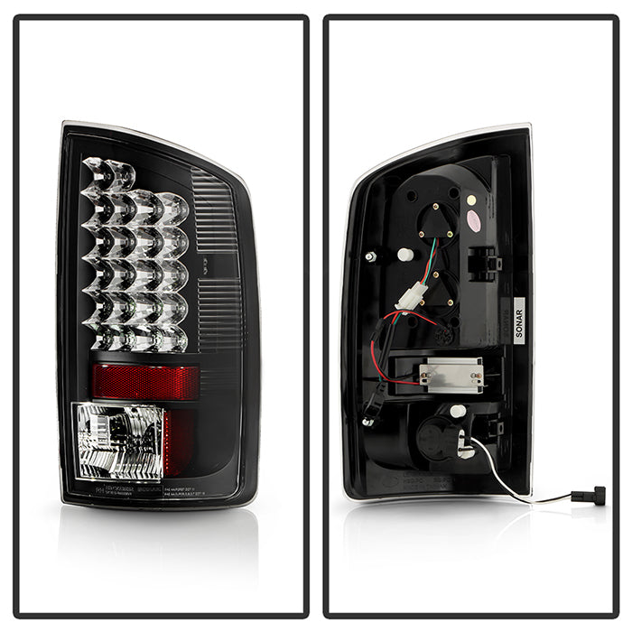 Spyder Dodge Ram 07-08 1500/Ram 07-09 2500/3500 LED Tail Lights Black ALT-YD-DRAM06-LED-BK 5002617