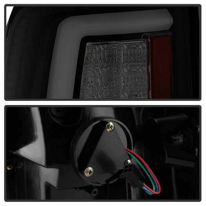Spyder 13-14 Dodge Ram 1500 Light Bar LED Tail Lights - Black Smoke ALT-YD-DRAM13V2-LED-BSM 5084064