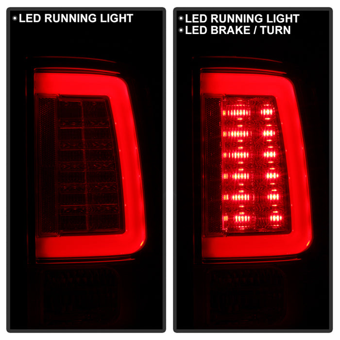 Spyder 13-14 Dodge Ram 1500 LED Tail Lights - Red Clear ALT-YD-DRAM13V2-LED-RC 5084071