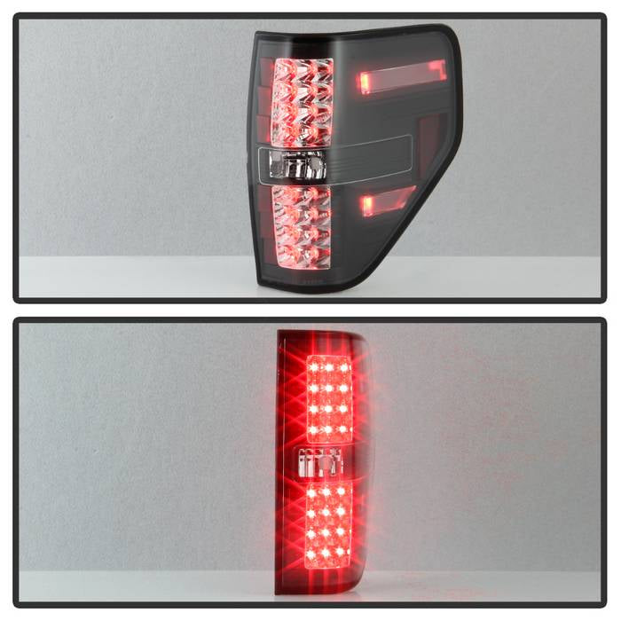 Spyder Ford F150 09-14 LED Tail Lights Black ALT-YD-FF15009-LED-BK 5008374
