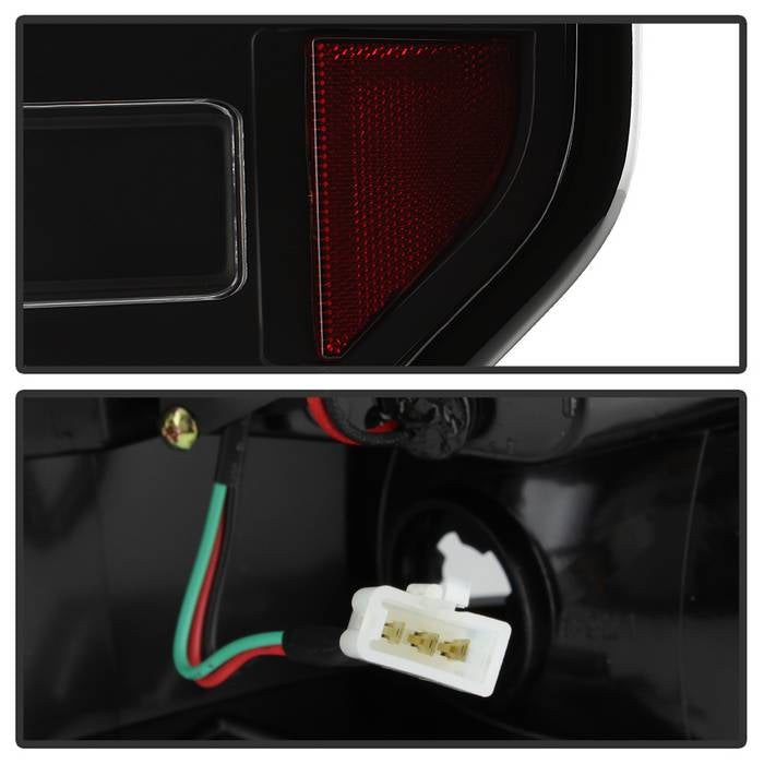 Spyder 09-14 Ford F150 V2 Light Bar LED Tail Lights - Black (ALT-YD-FF15009V2-LBLED-BK) 5084200