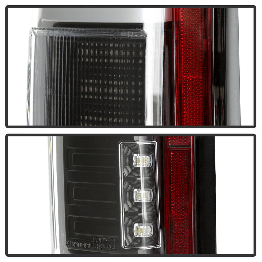 Spyder 15-18 Ford F-150 Light Bar LED Tail Lights (w/Blind Spot) - Black (ALT-YD-FF15015BS-LBLED-BK) 5085313
