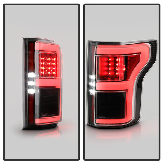 SPYDER 18-20 Ford F150 w/ Rear Blind Spot LED Tail Lights - Black (ALT-YD-FF15018BS-LED-BK) 5088550